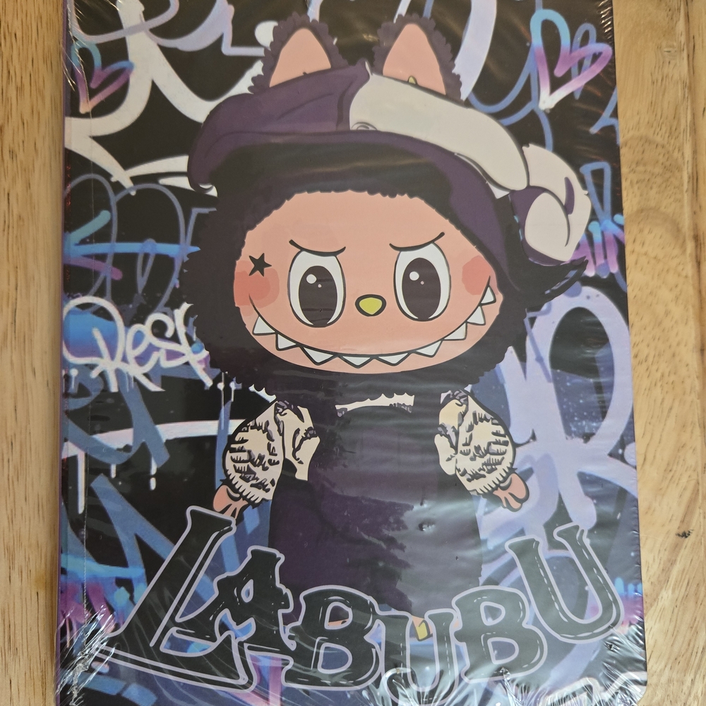 Labubu Graffiti Art Poster - Purple and Black